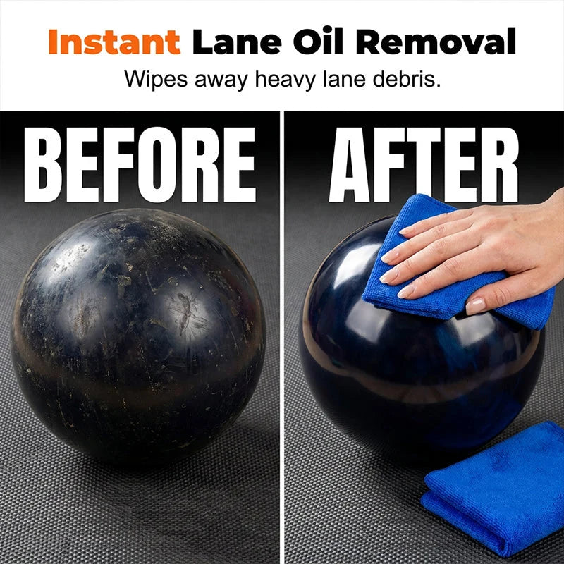 Bowling Ball Cleaner Spray & Microfiber Cloth