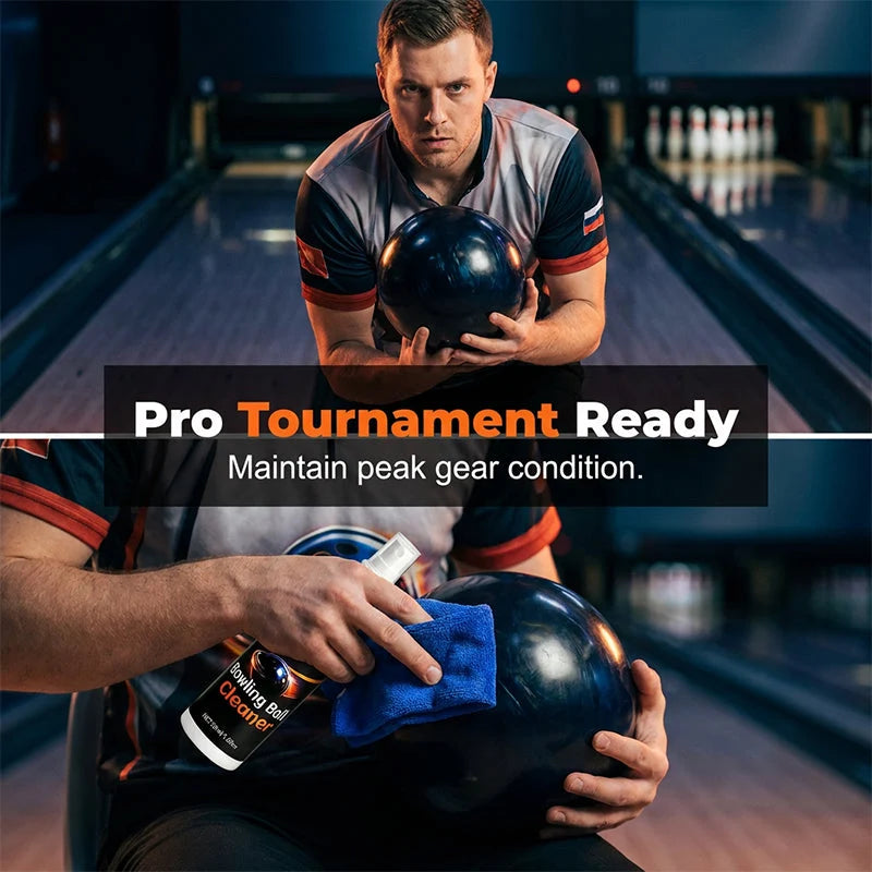 Bowling Ball Cleaner Spray & Microfiber Cloth