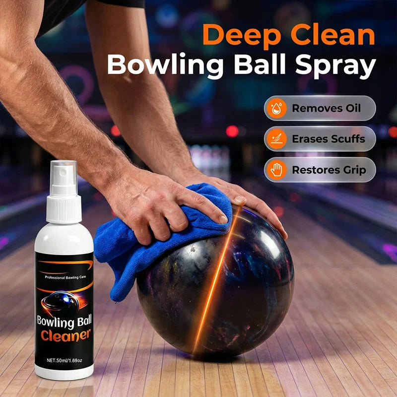 Bowling Ball Cleaner Spray & Microfiber Cloth