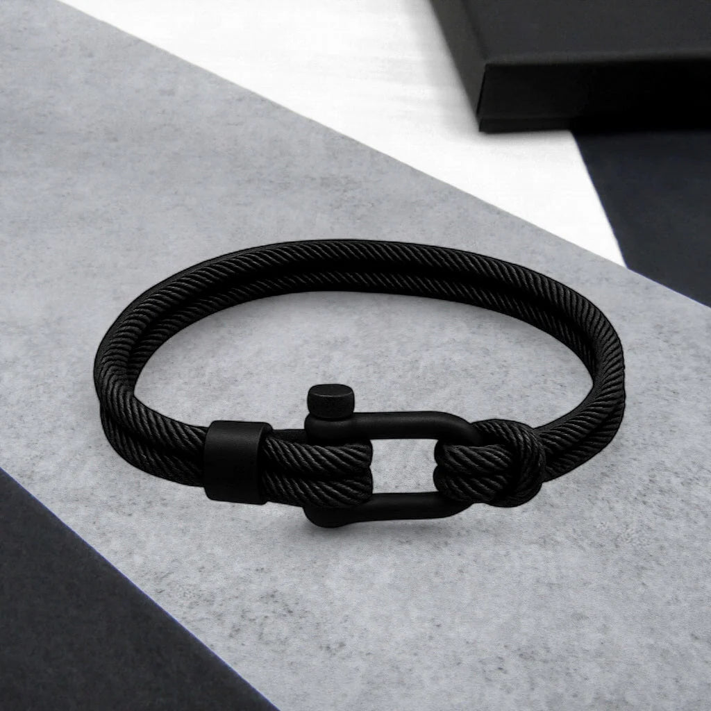 Bracelet Double-Strand Twill Nylon D-Shackle Clasp