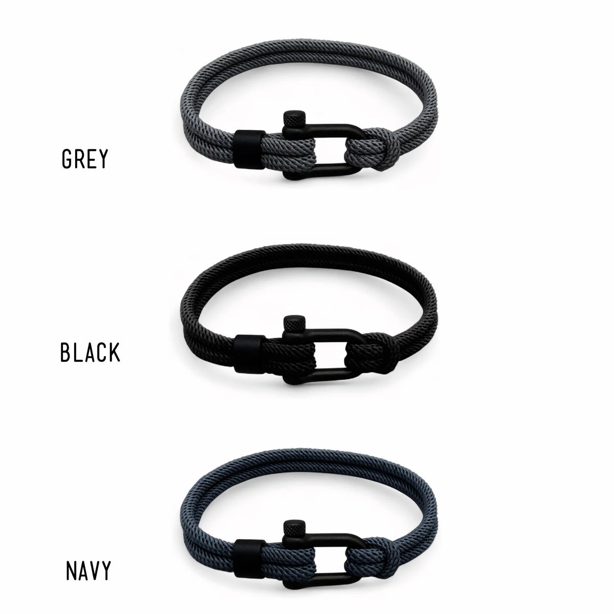 Bracelet Double-Strand Twill Nylon D-Shackle Clasp