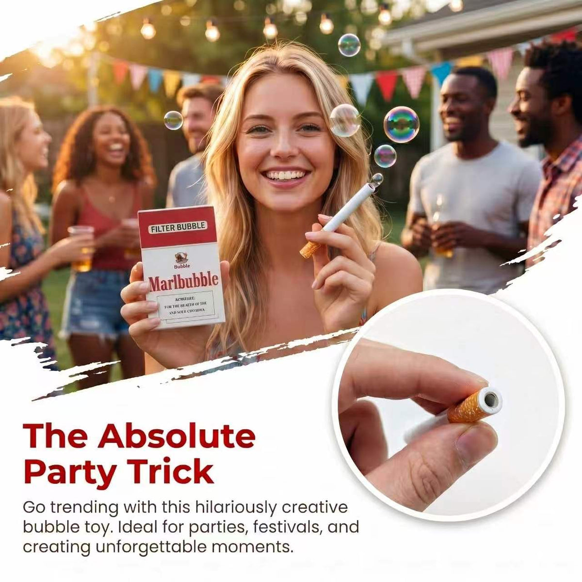 Bubble Blower Toy Cigarette-Inspired Portable Bubble Kit