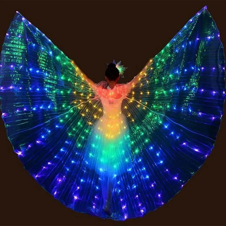 Butterfly Costume Wings Multicolor LED Adjustable Harness