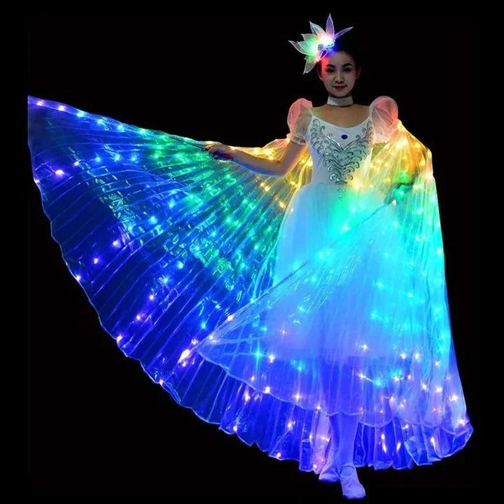 Butterfly Costume Wings Multicolor LED Adjustable Harness