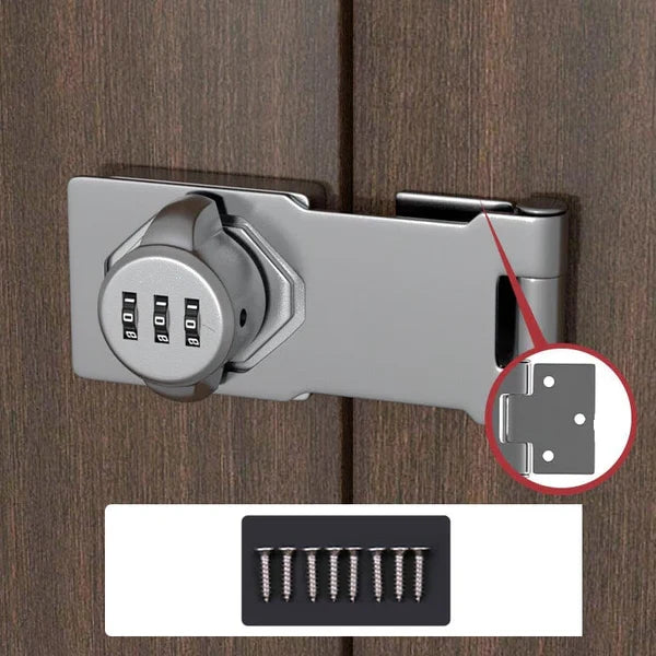 Cabinet Combination Lock Resettable 3-Digit Corrosion-Resistant Zinc Alloy