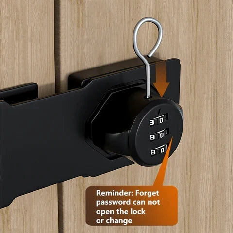 Cabinet Combination Lock Resettable 3-Digit Corrosion-Resistant Zinc Alloy