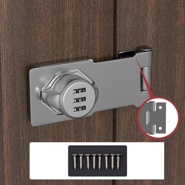 Cabinet Combination Lock Resettable 3-Digit Corrosion-Resistant Zinc Alloy