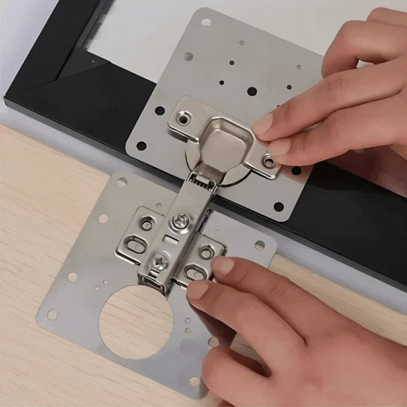Cabinet Hinge Repair Kit Stainless Steel Tool-Free 10 Pack