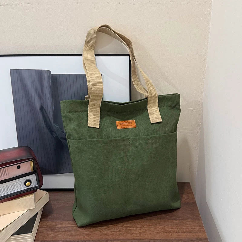 Canvas Tote Bag Cotton Canvas Reinforced Straps