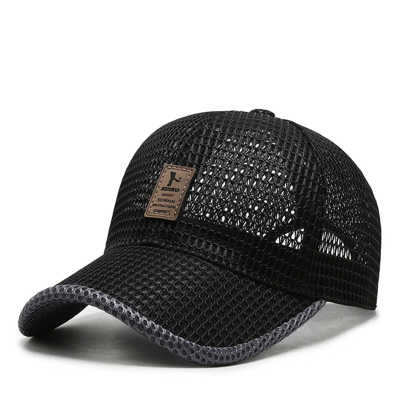 Cap Full Mesh Breathable Stepless Snapback Deep Visor