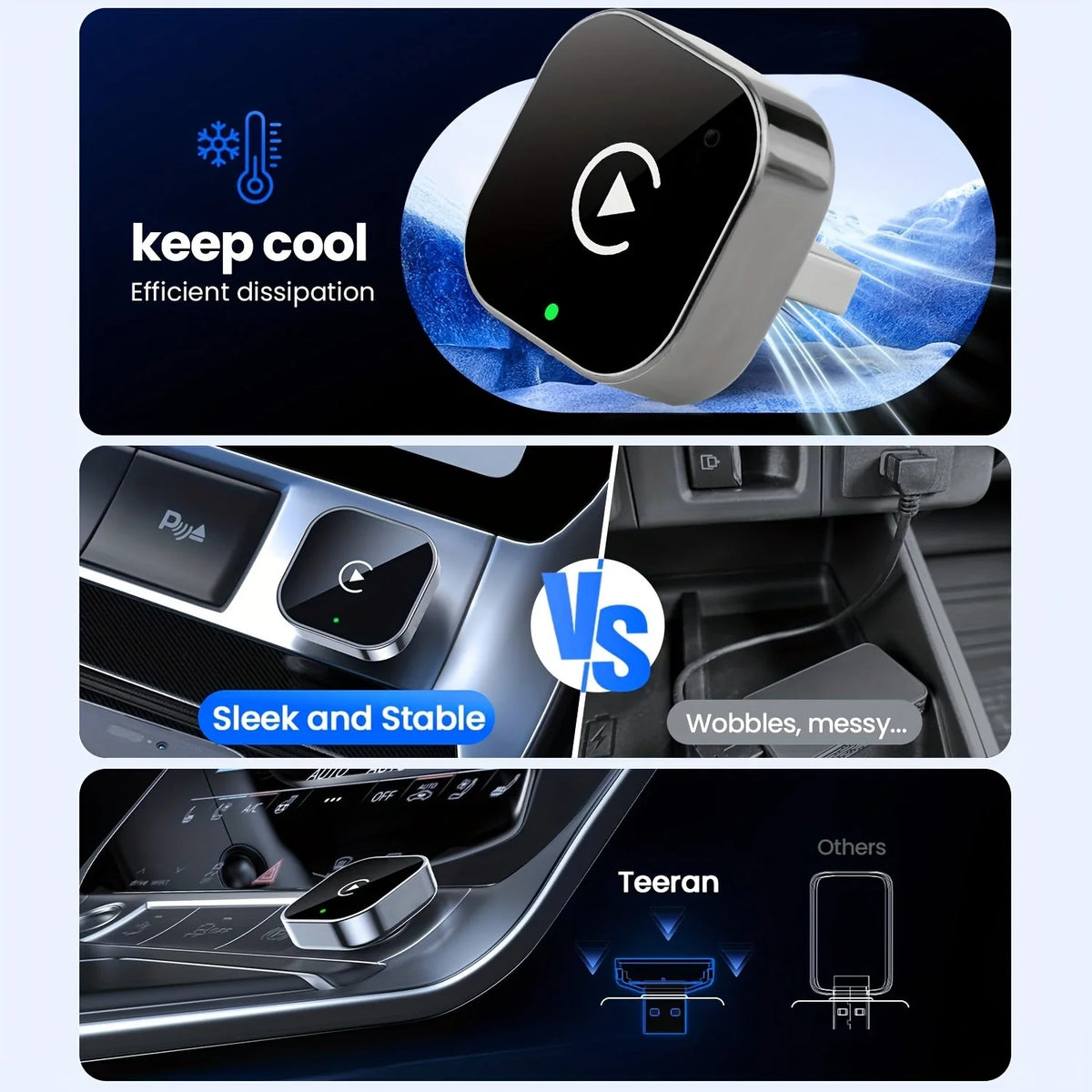 Car Adapter Wireless Plug & Play Auto Pairing