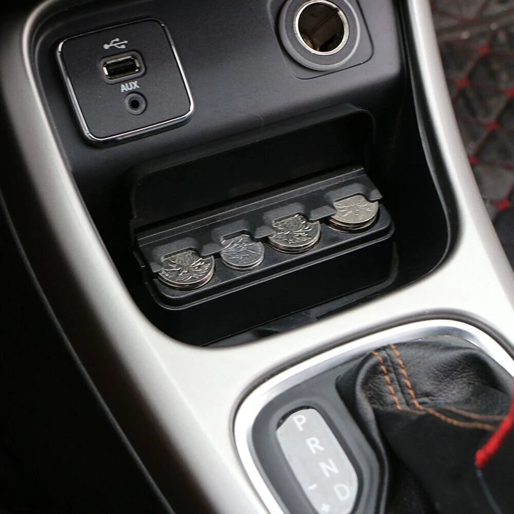 Car Coin Holder Snap Closure Quick-Release Compact Design