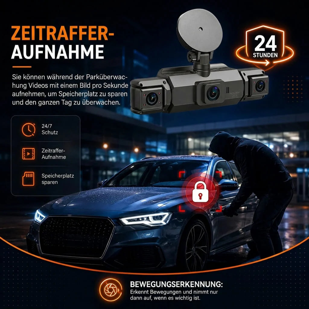 Car Dash Camera 4-Channel 1920P Night Vision