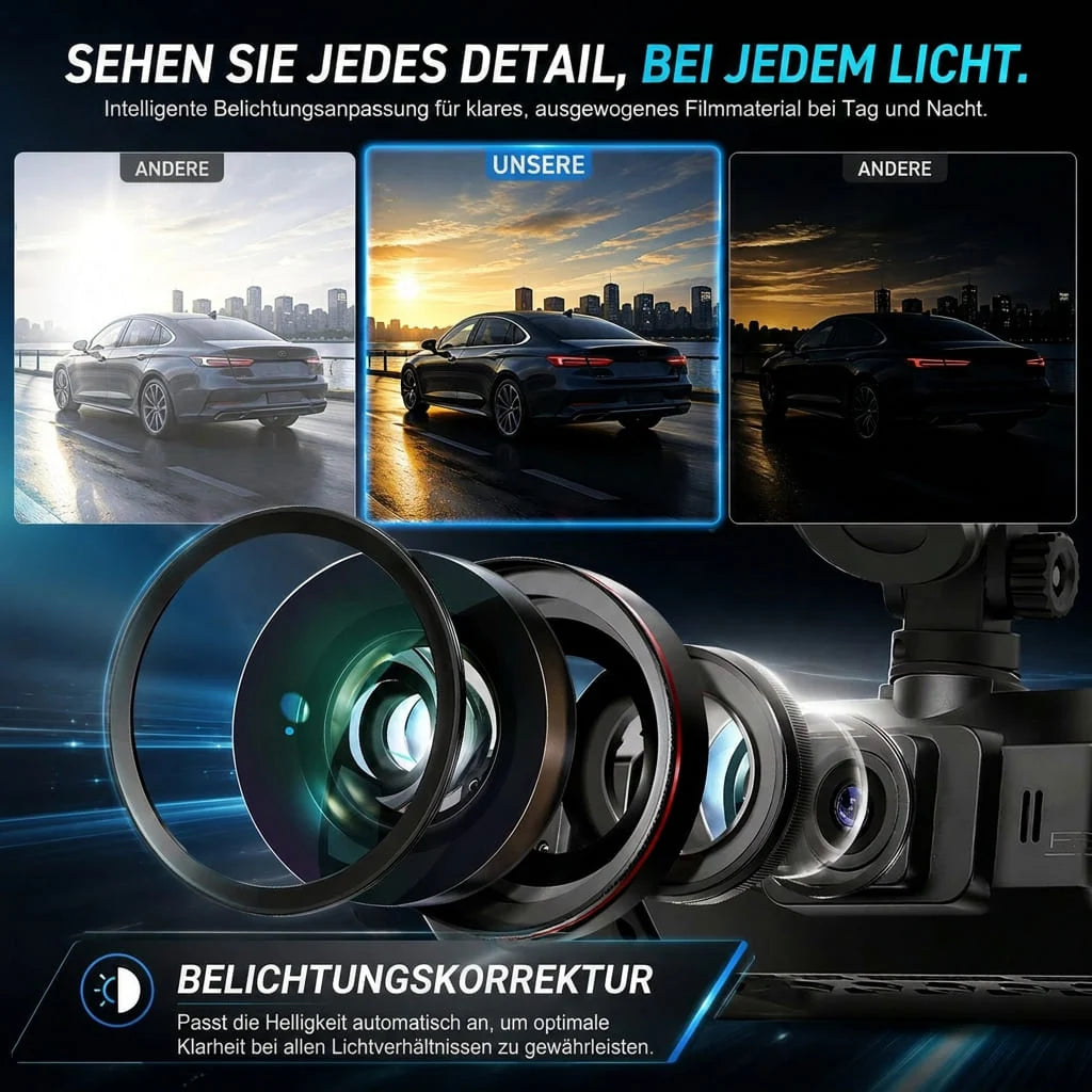 Car Dash Camera 4-Channel 1920P Night Vision