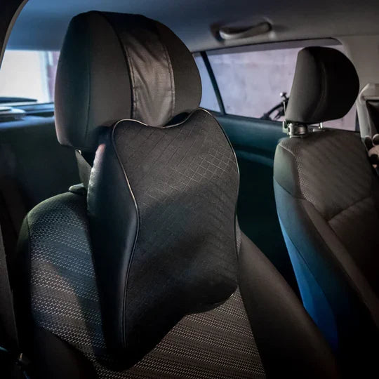 Car Headrest Cushion Memory Foam Breathable Washable Cover