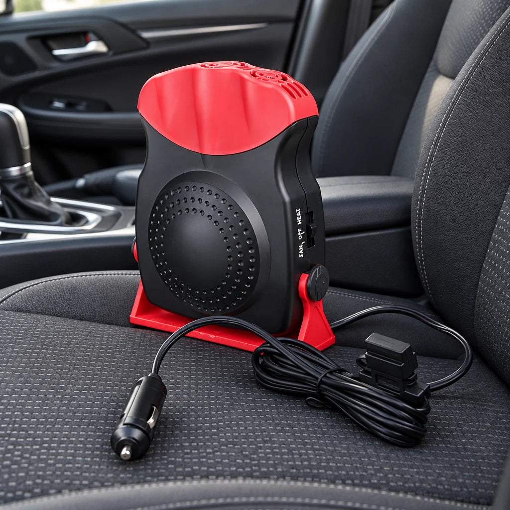 Car Heater 12V Heat & Fan Modes 180° Adjustable Airflow
