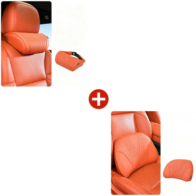 Car Neck Pillow Ergonomic Contour Adjustable Strap