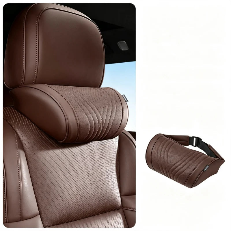 Car Neck Pillow Ergonomic Contour Adjustable Strap