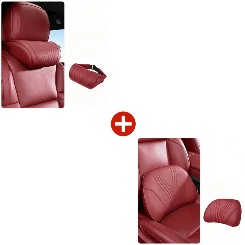 Car Neck Pillow Ergonomic Contour Adjustable Strap