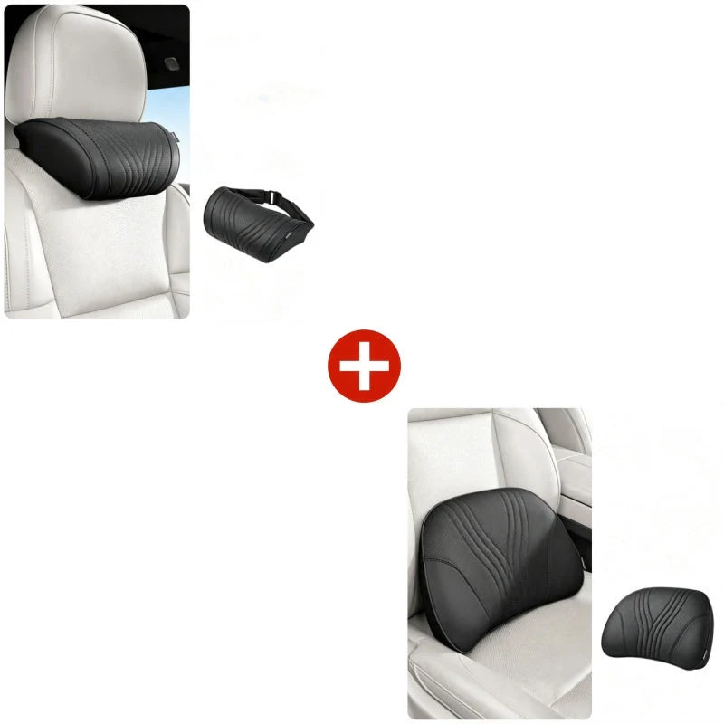 Car Neck Pillow Ergonomic Contour Adjustable Strap