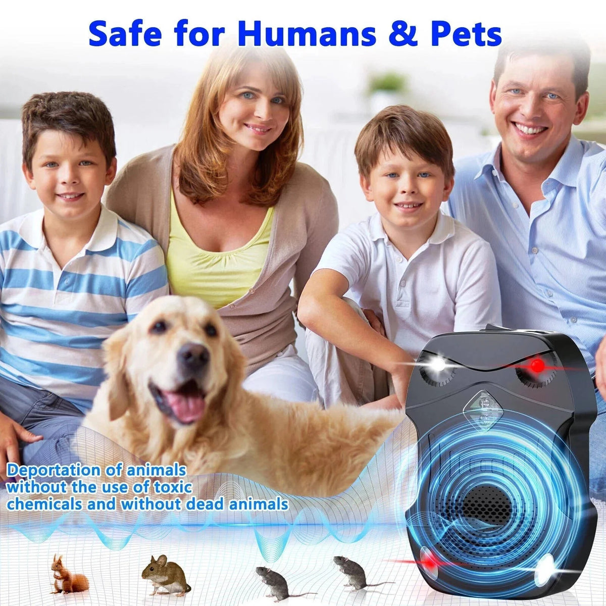 Car Rodent Repeller Vibration-Activated Ultrasonic USB & Car Power