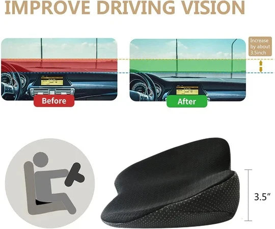 Car Seat Cushion 3.5 Inch Height Boost Removable Cover