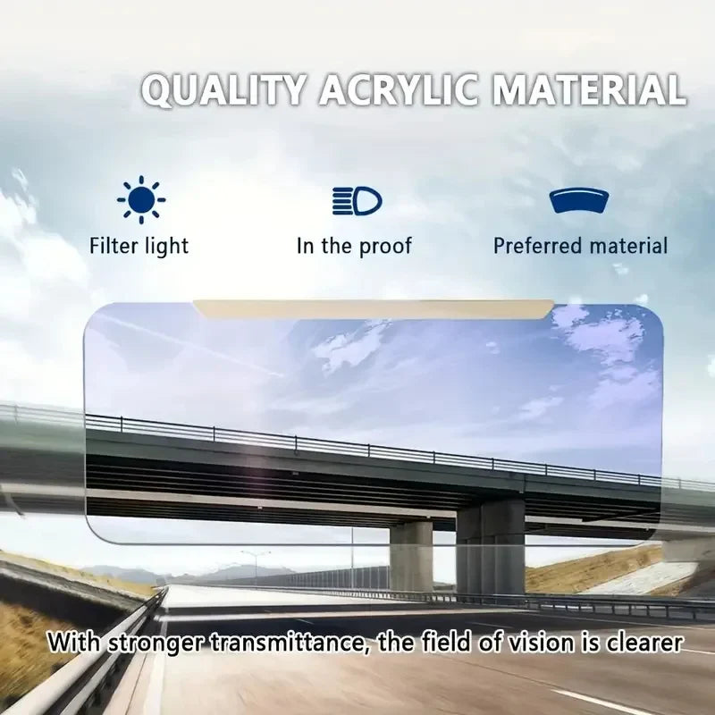 Car Sun Visor Extender Polarized Lens 180° Adjustable Clip-On Attachment