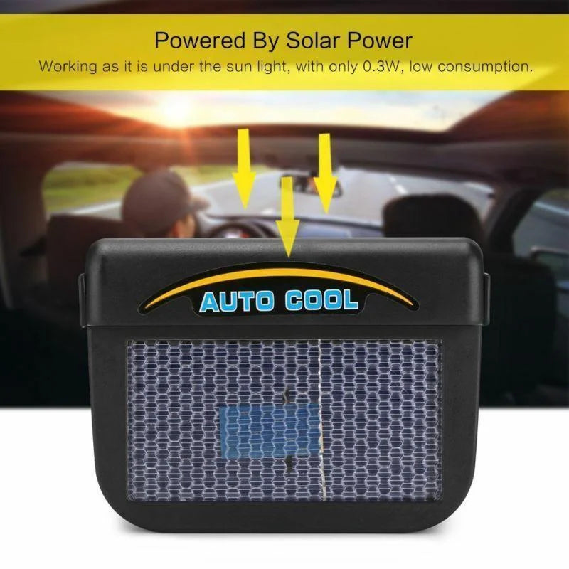 Car Window Vent Fan Solar-Powered Dual Airflow