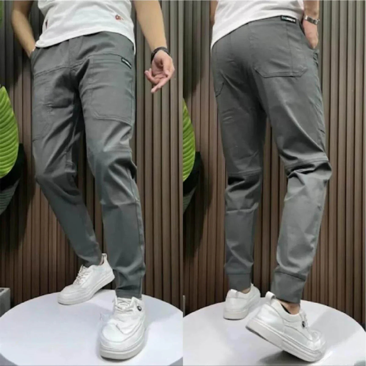 Cargo Jeans Slim Stretch Fit Six Pockets