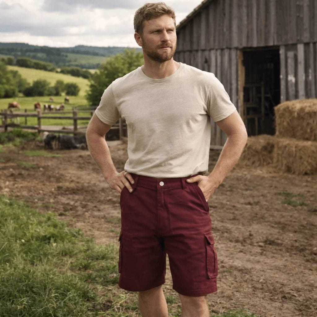 Cargo Shorts Lightweight Breathable Polyester Multiple Pockets