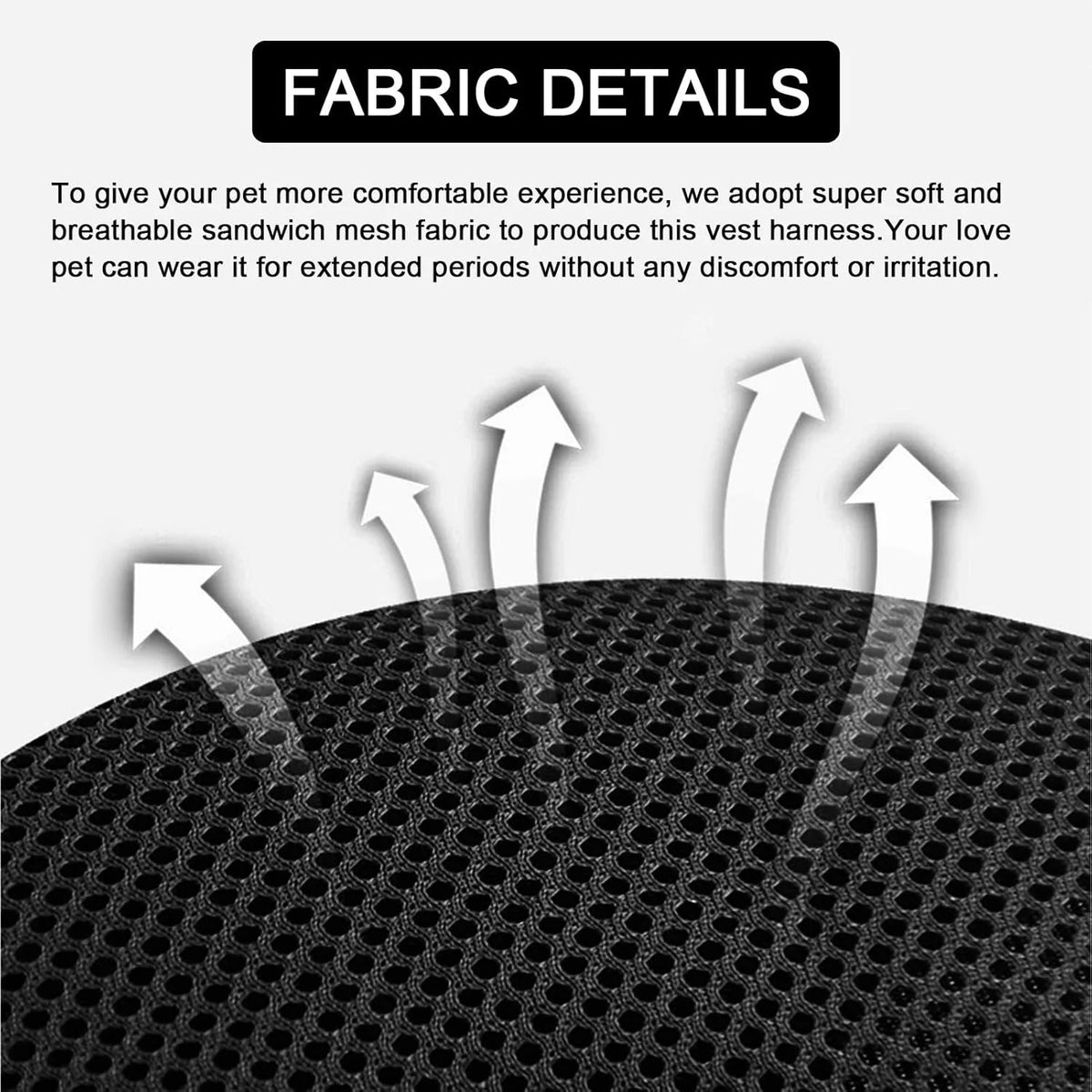 Cat Harness & Leash Set Adjustable Vest Reflective Mesh