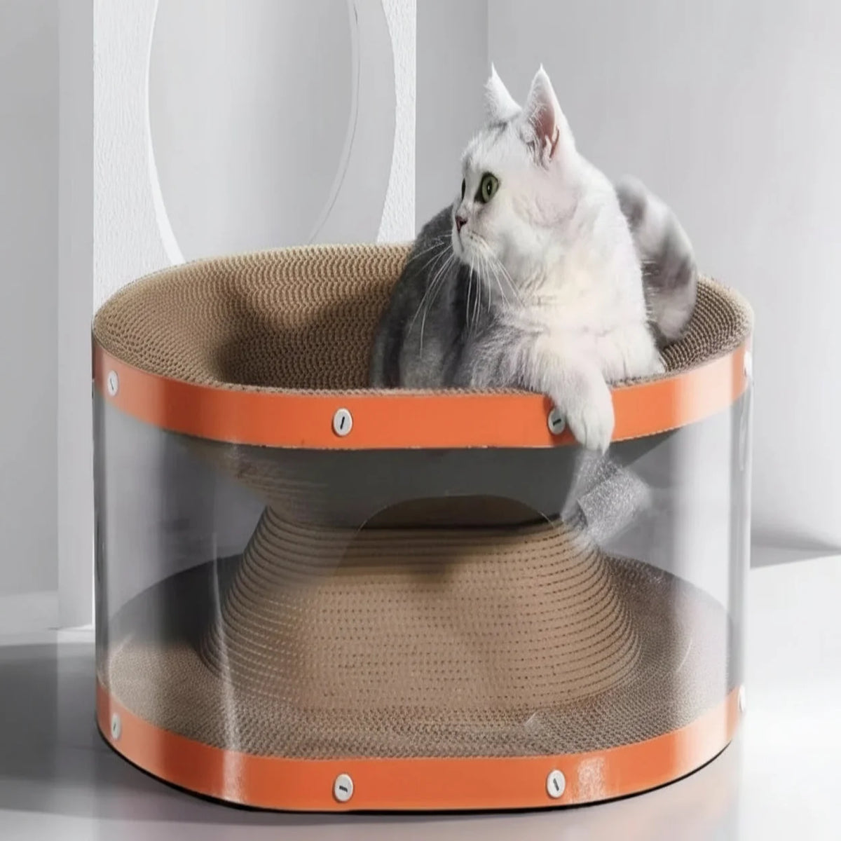 Cat Scratching Board Corrugated Cardboard Two-Level Nest Design