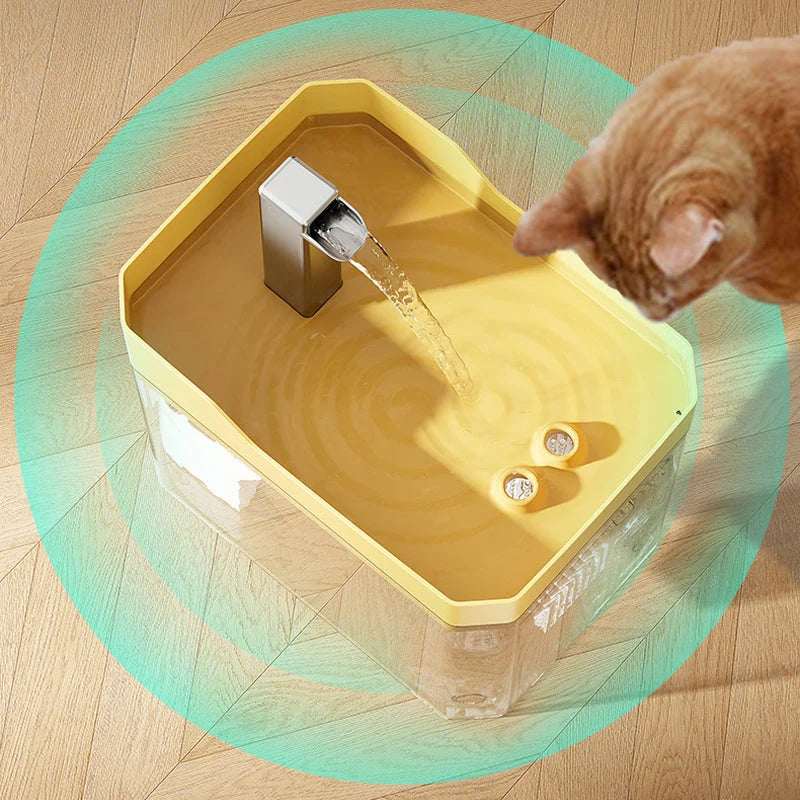 Cat Water Fountain Flowing Faucet 1.5L Capacity Quiet Pump
