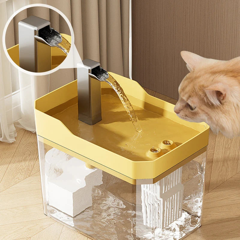 Cat Water Fountain Flowing Faucet 1.5L Capacity Quiet Pump