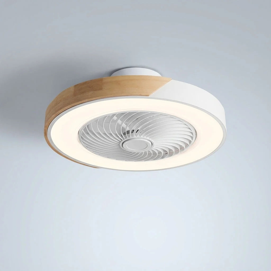 Ceiling Fan Bladeless & Whisper-Quiet Warm LED Remote