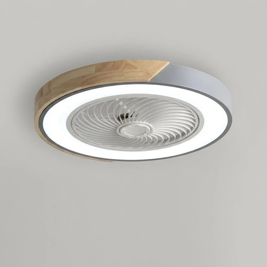 Ceiling Fan Bladeless & Whisper-Quiet Warm LED Remote