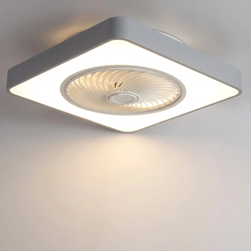 Ceiling Fan Bladeless & Whisper-Quiet Warm LED Remote