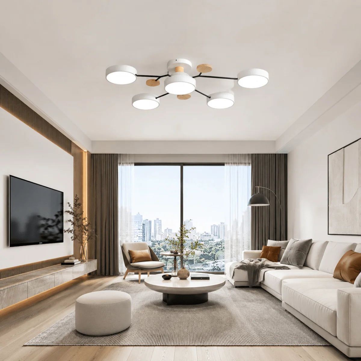 Ceiling Light Round LED Replaceable Elements