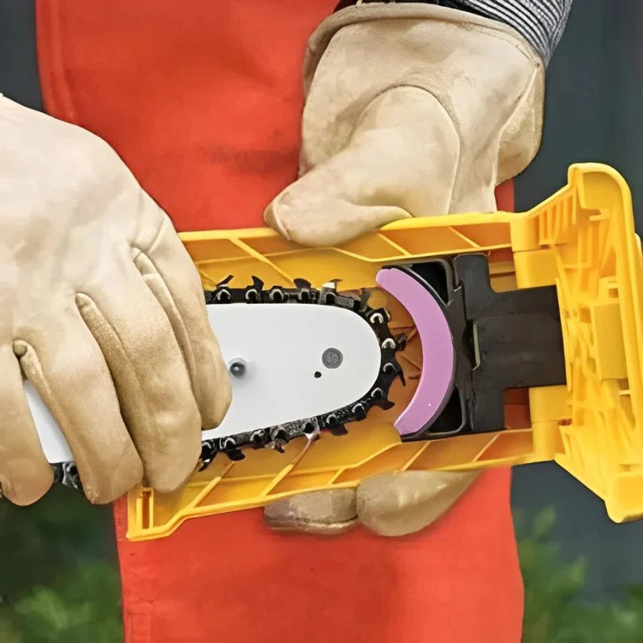 Chainsaw Chain Sharpener Clamp-On Adjustable Guide Bar Mount