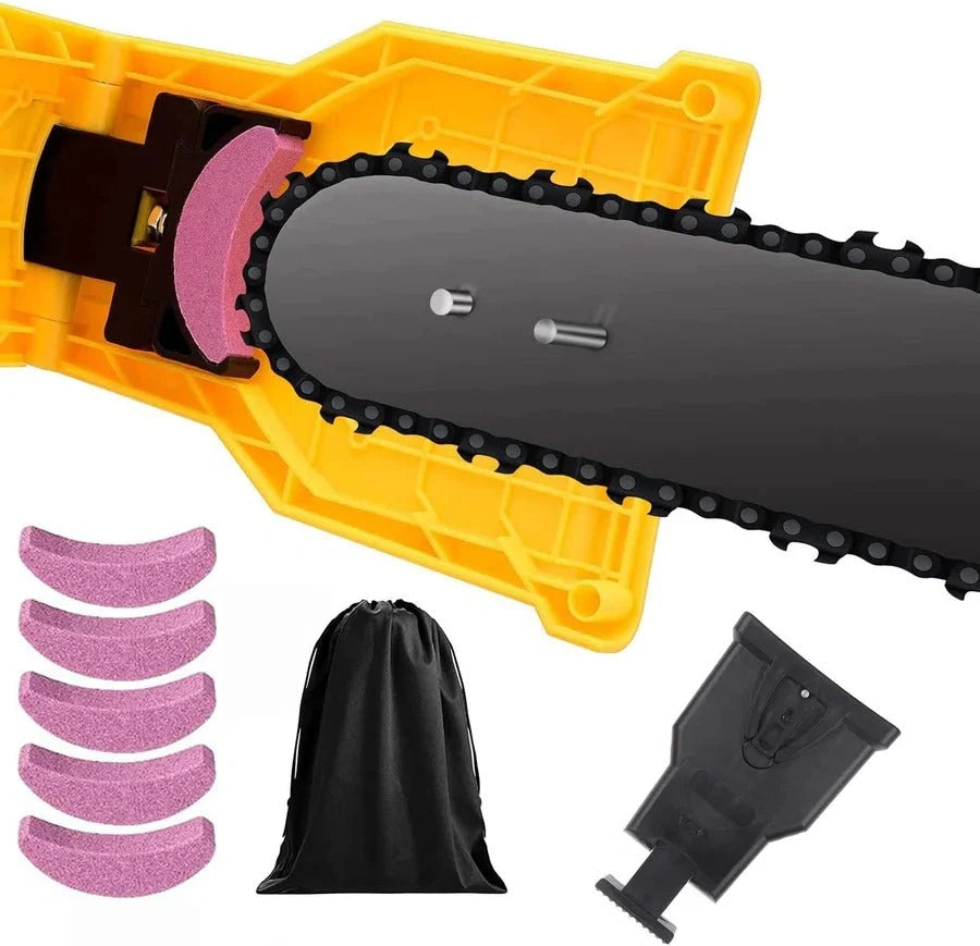 Chainsaw Chain Sharpener Clamp-On Adjustable Guide Bar Mount