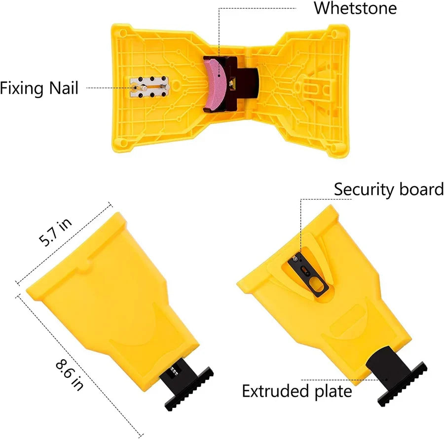Chainsaw Chain Sharpener Clamp-On Adjustable Guide Bar Mount