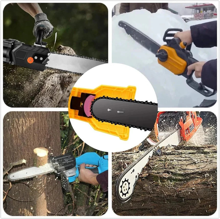 Chainsaw Chain Sharpener Clamp-On Adjustable Guide Bar Mount