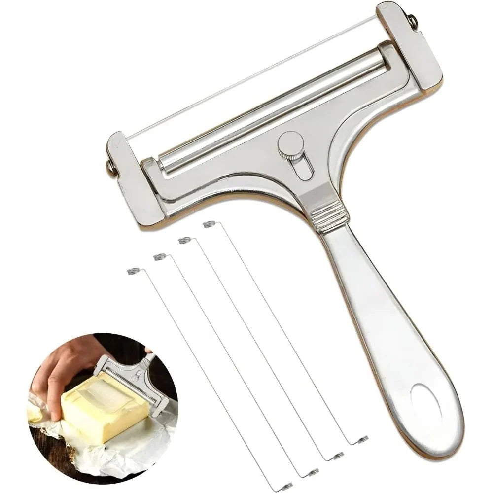 Cheese Slicer Adjustable Thickness Wire Cutting System