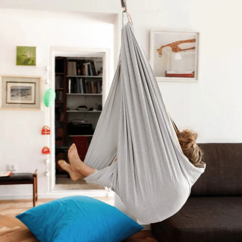 Children's Sensory Hammock Enveloping Stretch Fabric & Ceiling Mount