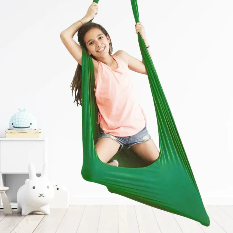 Children's Sensory Hammock Enveloping Stretch Fabric & Ceiling Mount