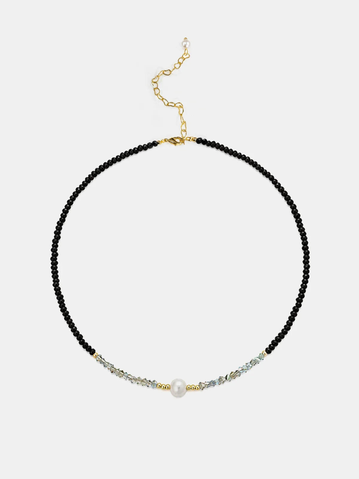 Choker Necklace Resin Pearl Secure Clasp 17 Inch