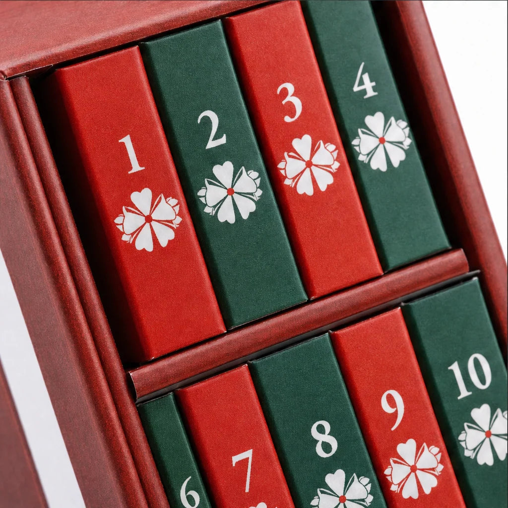 Christmas Advent Calendar 24 Miniature Book Ornaments Ready to Hang