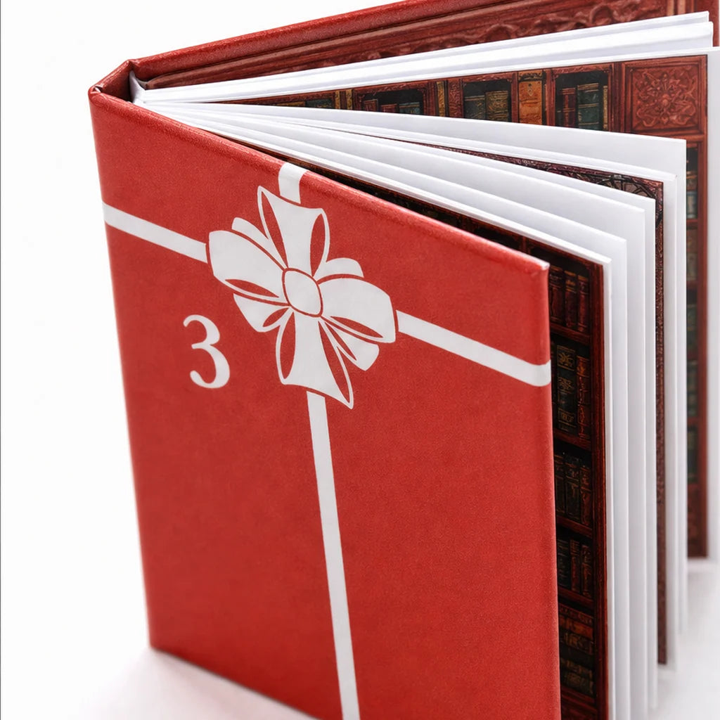 Christmas Advent Calendar 24 Miniature Book Ornaments Ready to Hang