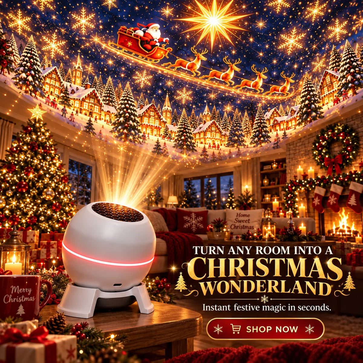 Christmas Light Projector Moving Patterns USB Powered