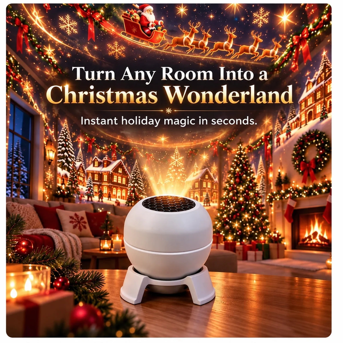 Christmas Projection Light USB-Powered Wall & Ceiling Scenes